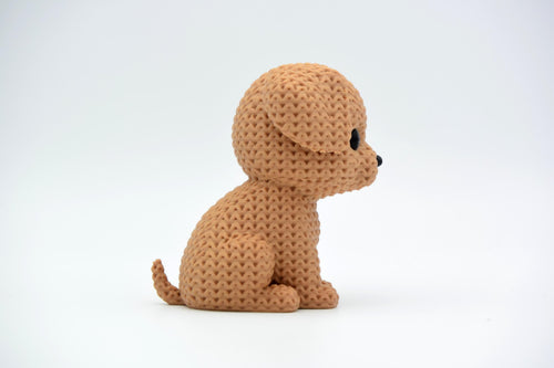 Crochet-Style Puppy Figurine for Dog Lovers