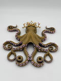 Coral Crown Octopus Sculpture – Ocean Inspired 3D Octopus Wall Art – Coastal Collection Decor