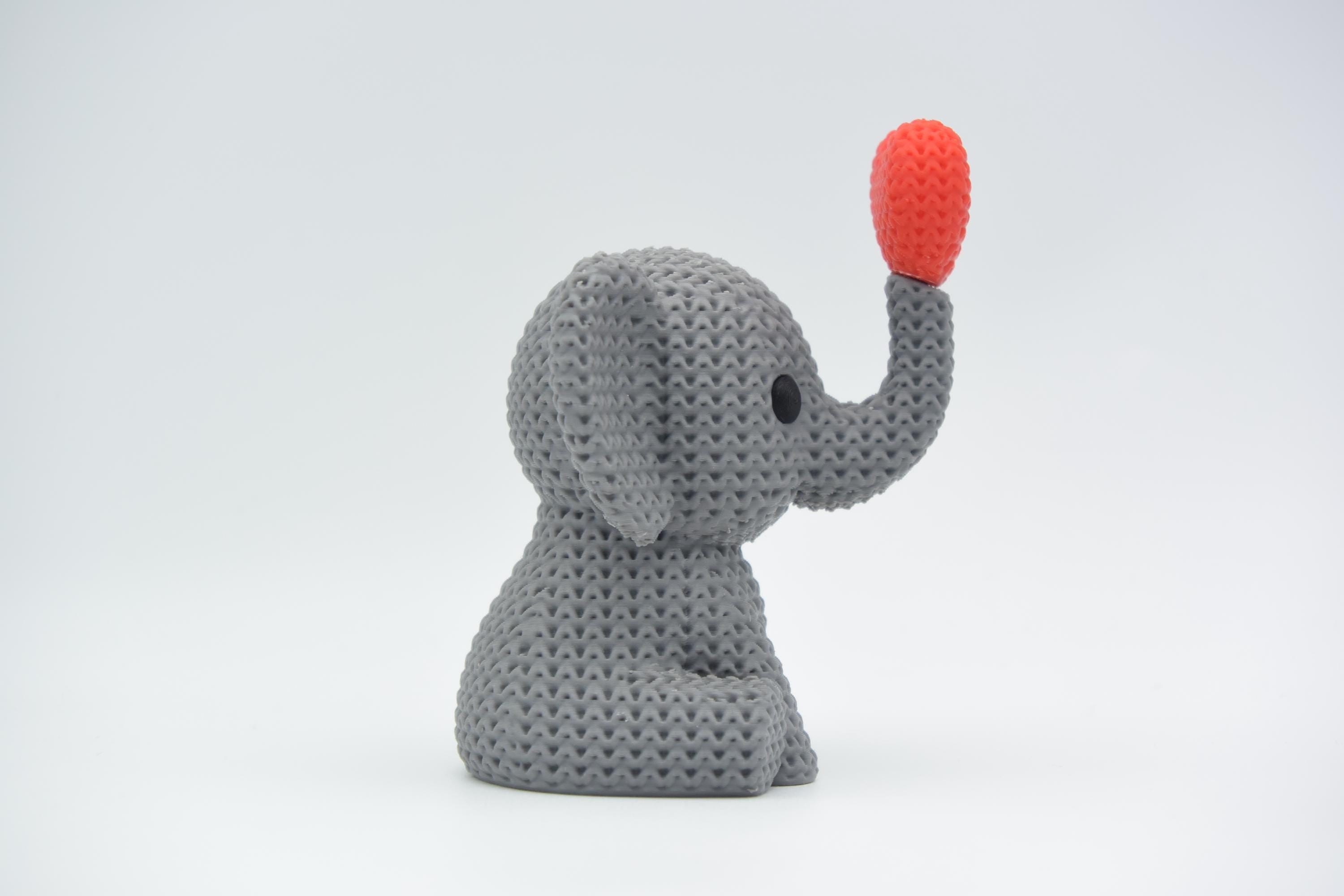 Knitted Elephant Blowing Heart Decoration