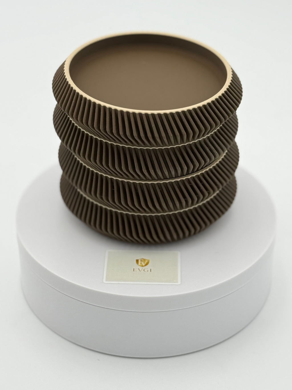 Minimalist Drink Coasters | Modern Curvy Ribbed Design | Protect and Decorate tables