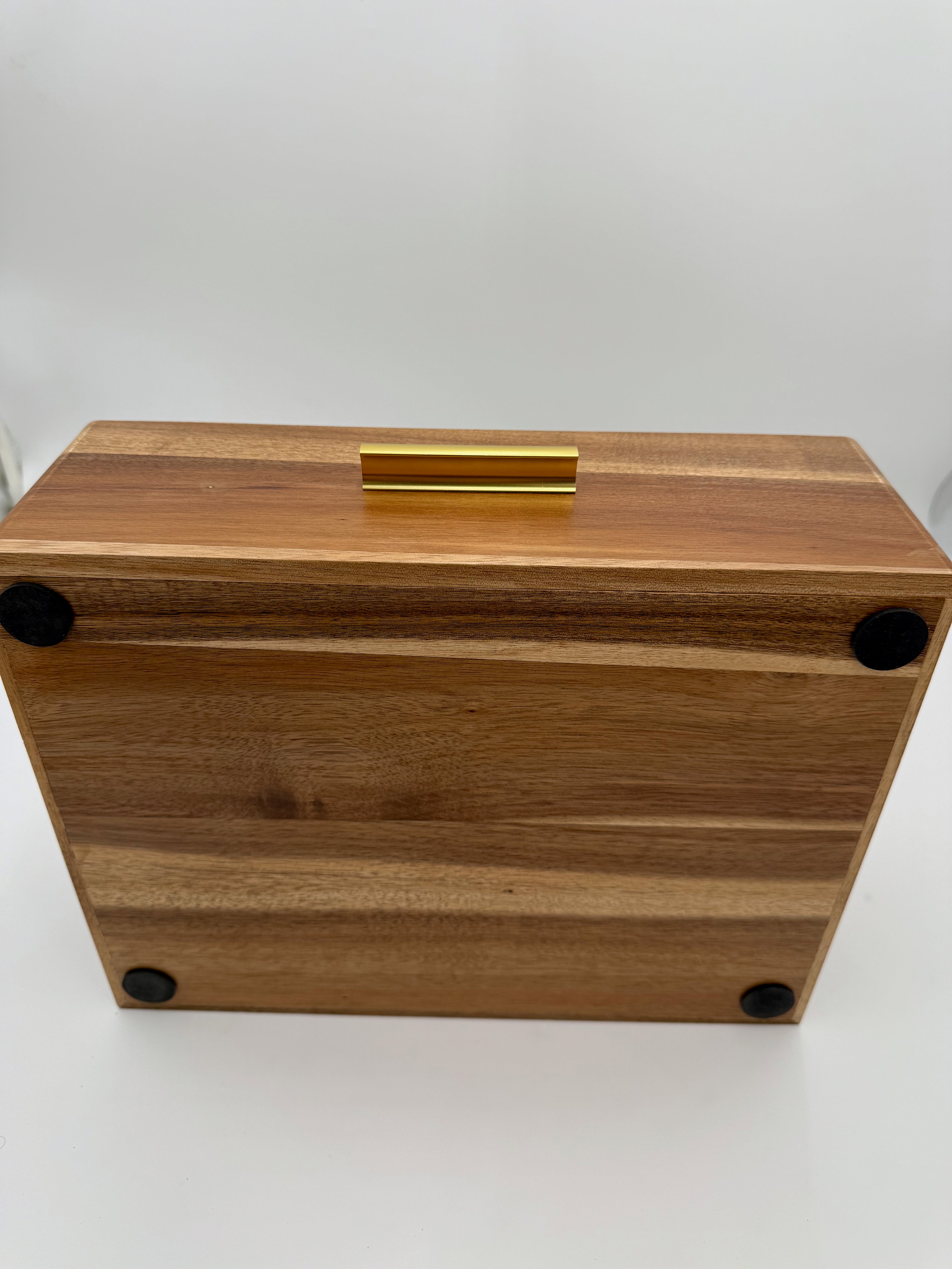 Personalized Acacia Wood Tea Box Organizer, Custom Engraved Tea Storage Drawer, Tea Lover Gift, Kitchen Tea Chest, 12 Compartments