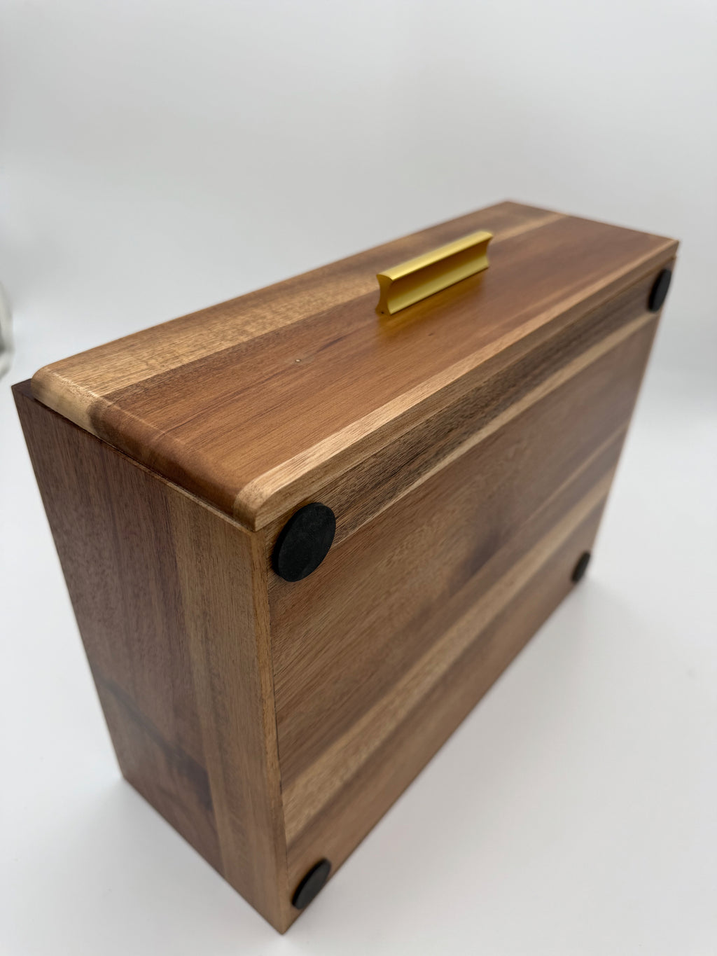 Personalized Acacia Wood Tea Box Organizer, Custom Engraved Tea Storage Drawer, Tea Lover Gift, Kitchen Tea Chest, 12 Compartments