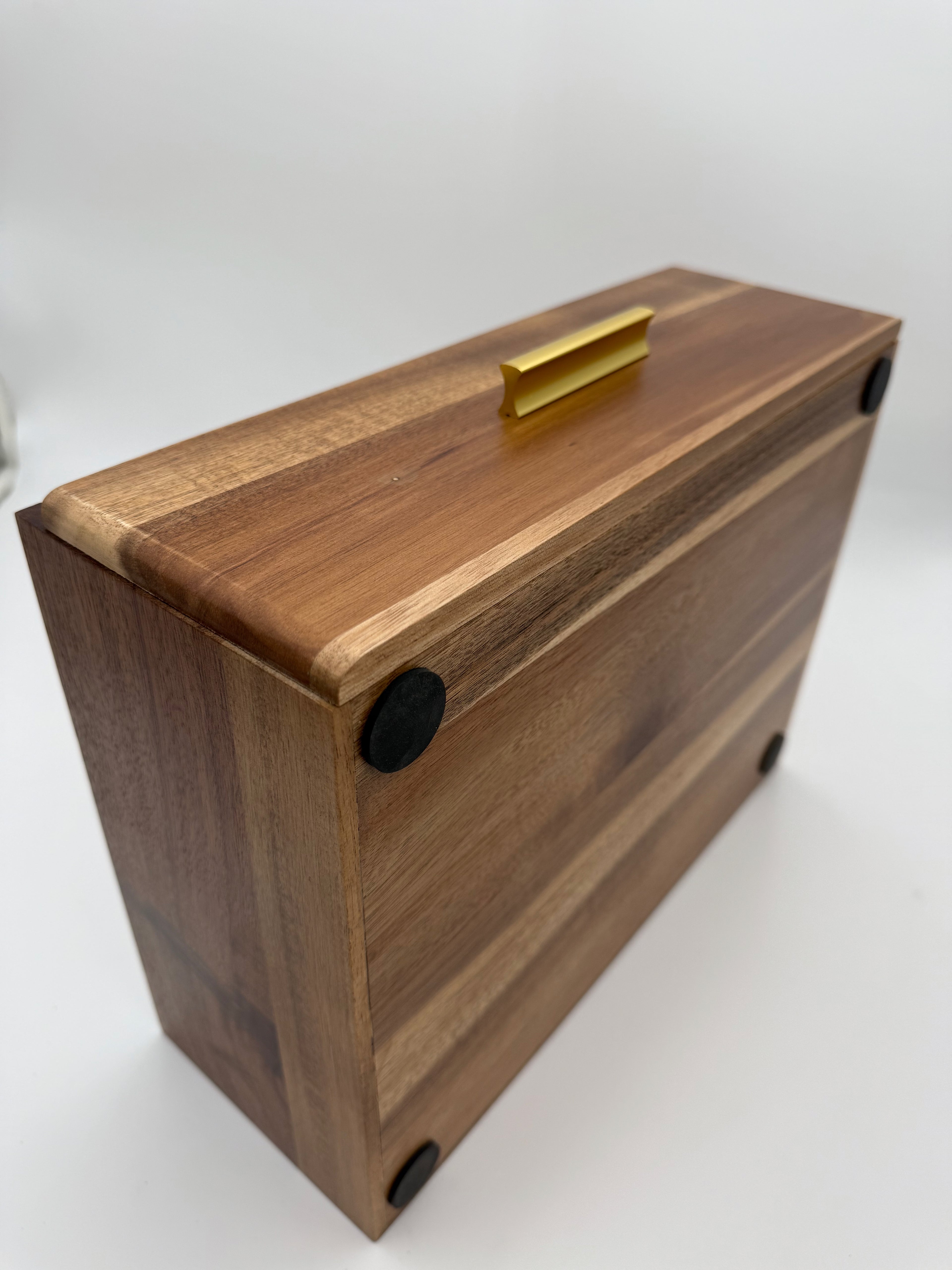 Personalized Acacia Wood Tea Box Organizer, Custom Engraved Tea Storage Drawer, Tea Lover Gift, Kitchen Tea Chest, 12 Compartments