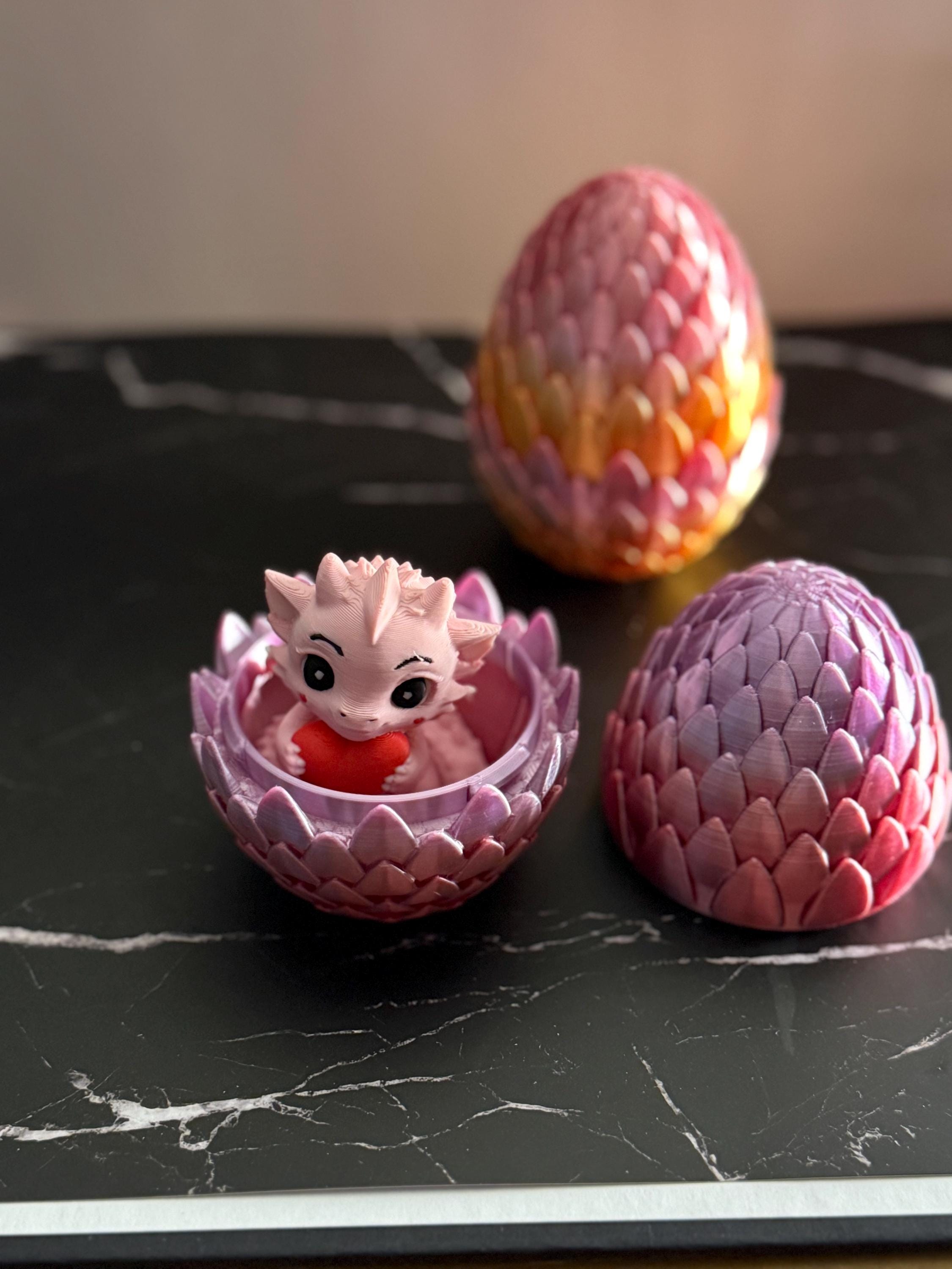 Baby Dragon with Egg – Dragon Egg Hatchling, Fantasy Desk Decor, Unique Gift, Dragon Lover Collectible