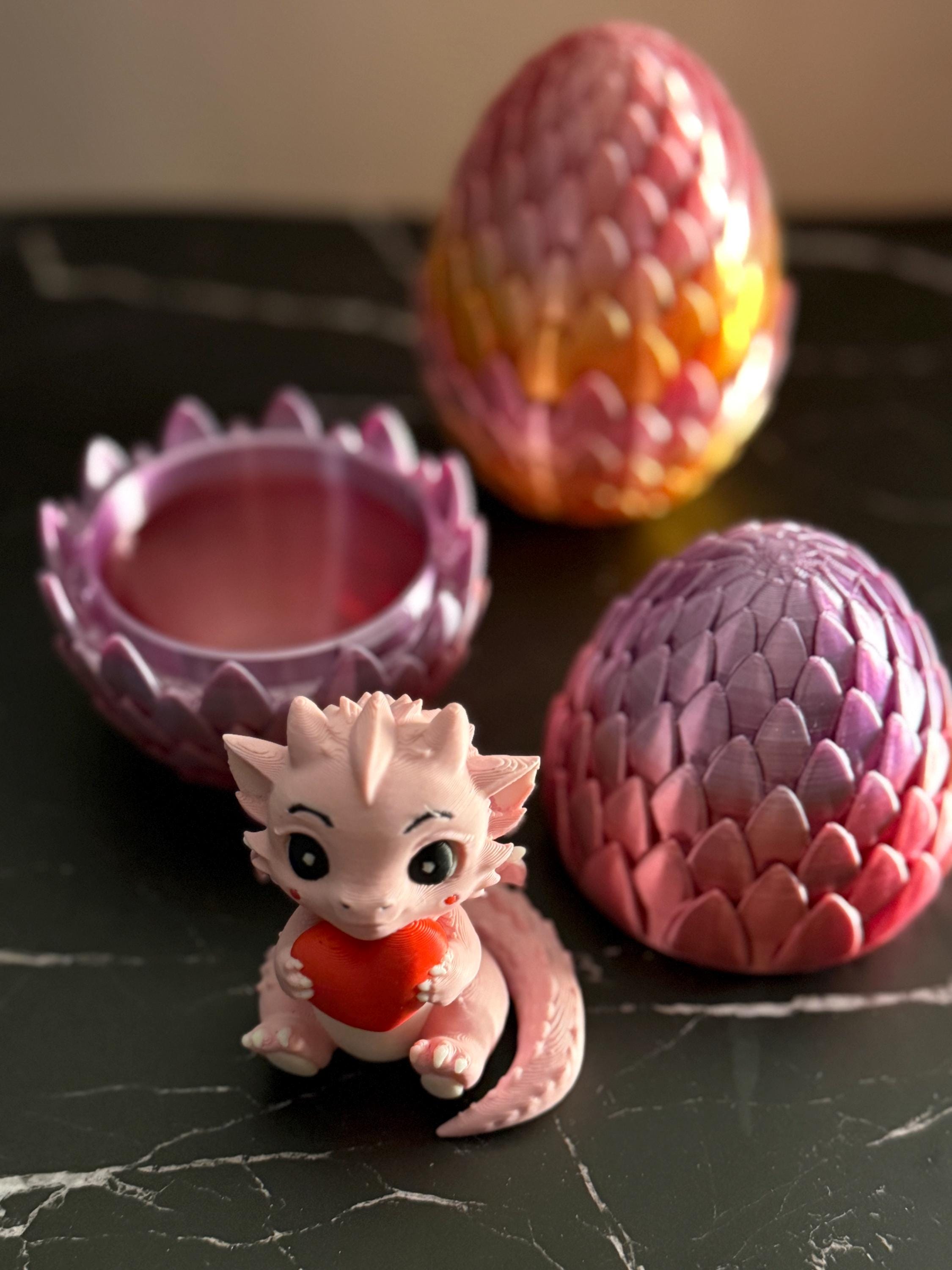 Baby Dragon with Egg – Dragon Egg Hatchling, Fantasy Desk Decor, Unique Gift, Dragon Lover Collectible
