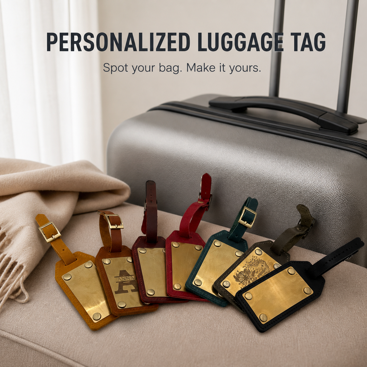 Luggage Tag, Travel Bag Identifier and Suitcase Accessory, Practical Gift for Travelers and Vacation Luggage